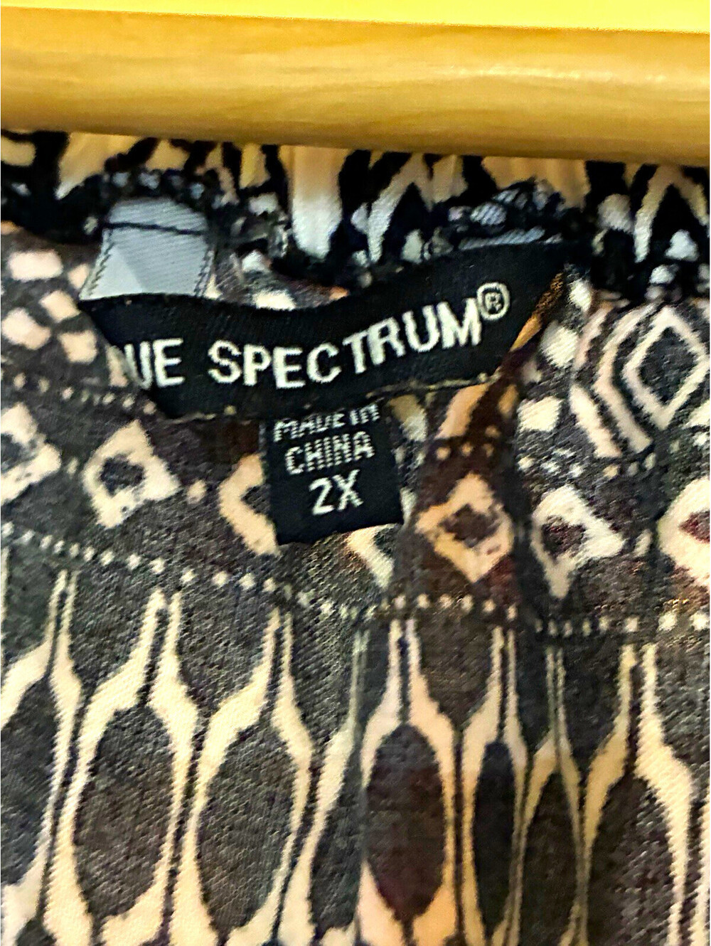 Love Spectrum Women Plus Size 2X Black White Geometric Tunic